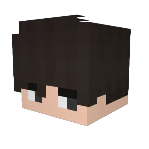 buking Minecraft avatar head, 3D render