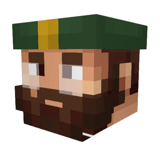 bukvic Minecraft avatar head, 3D render