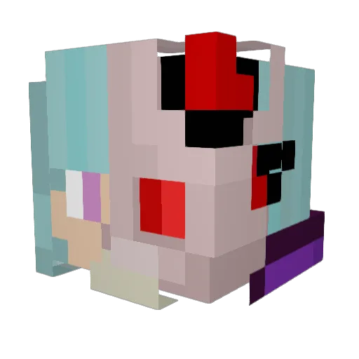 bukvilinka Minecraft avatar head, 3D render
