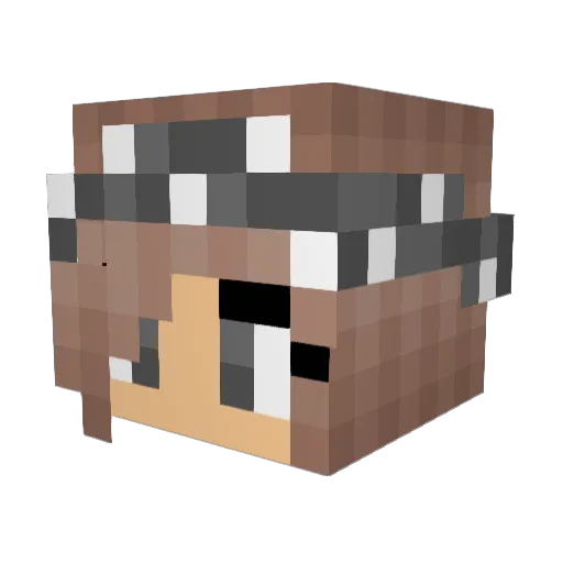 bulba_bulba Minecraft avatar head, 3D render