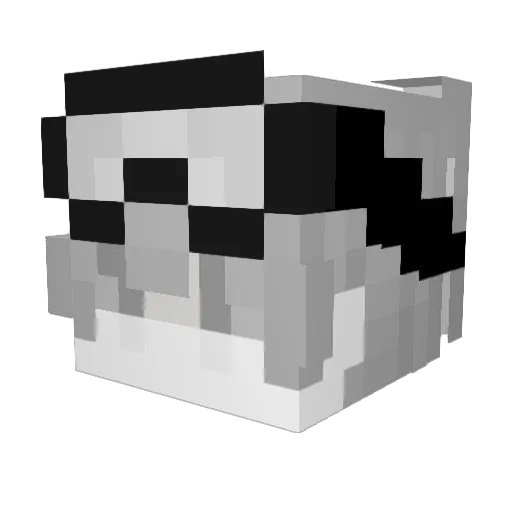 bulbal Minecraft avatar head, 3D render