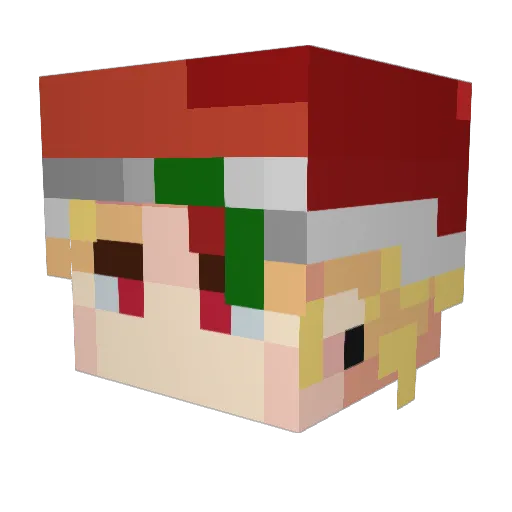 bulbasurus Minecraft avatar head, 3D render