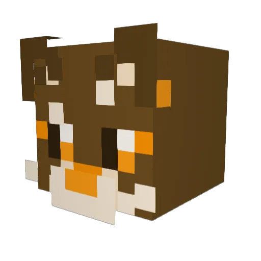 bulbbz Minecraft avatar head, 3D render