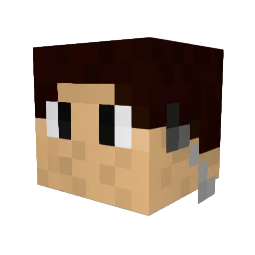 bulbman Minecraft avatar head, 3D render