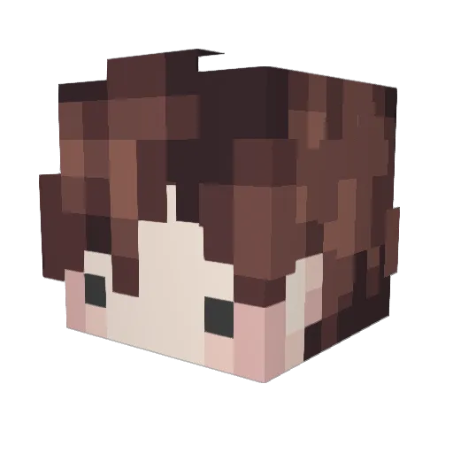 bulbtowell Minecraft avatar head, 3D render
