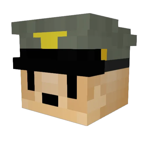 bulemarine Minecraft avatar head, 3D render