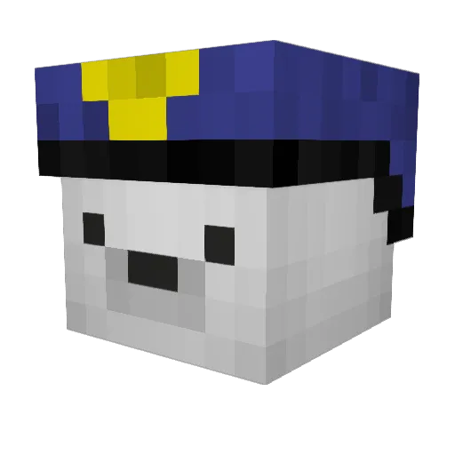 bulgotki Minecraft avatar head, 3D render