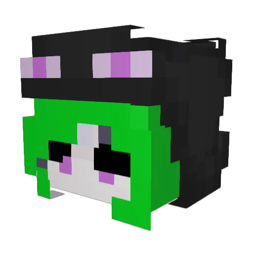bulletproofLuv Minecraft avatar head, 3D render