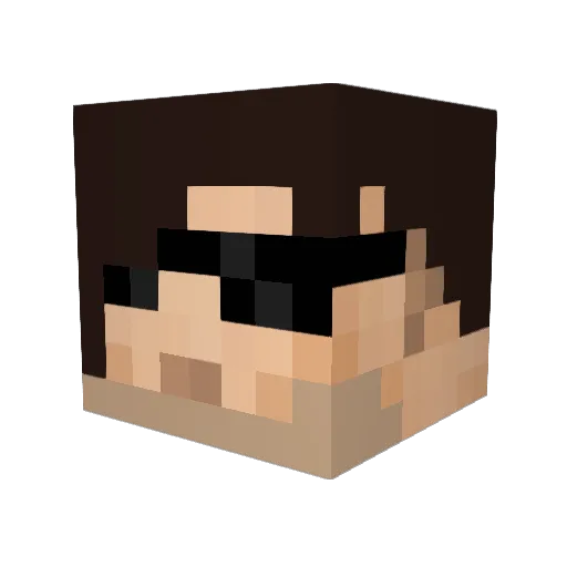 bullitbreed Minecraft avatar head, 3D render
