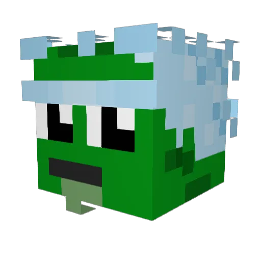 bullof Minecraft avatar head, 3D render