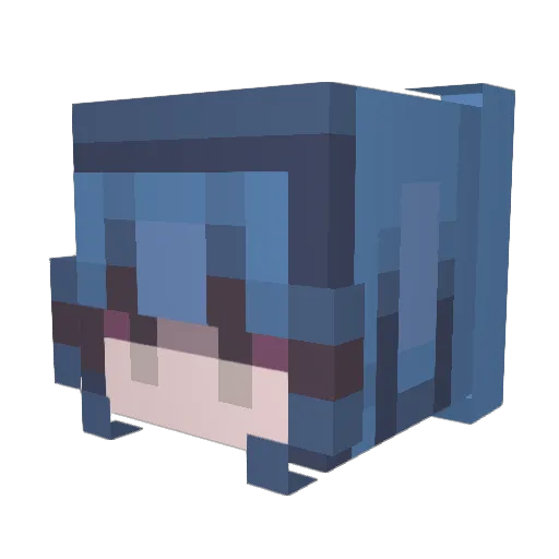 buln Minecraft avatar head, 3D render