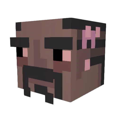 bulubulubul Minecraft avatar head, 3D render