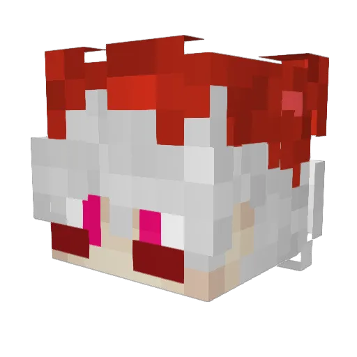 bulufo Minecraft avatar head, 3D render