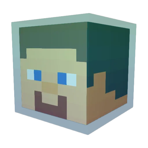 bulyxx Minecraft avatar head, 3D render