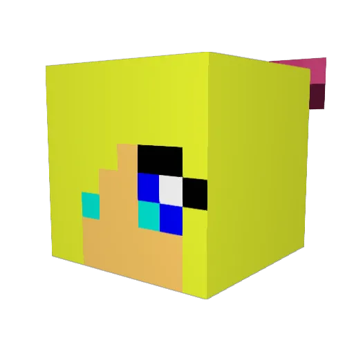 bumatan Minecraft avatar head, 3D render