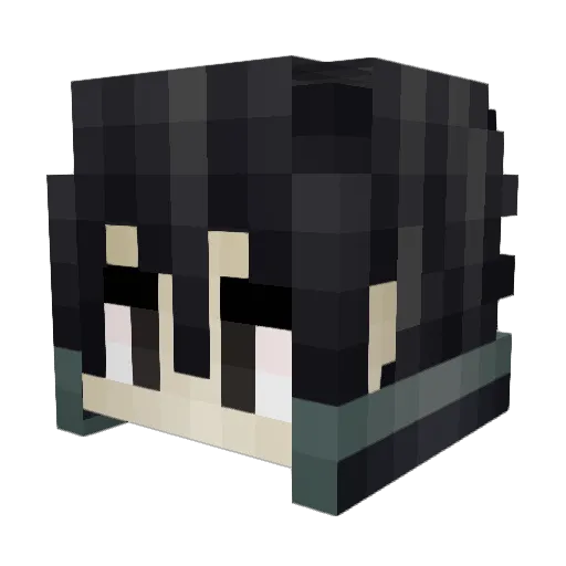 bumblebat Minecraft avatar head, 3D render