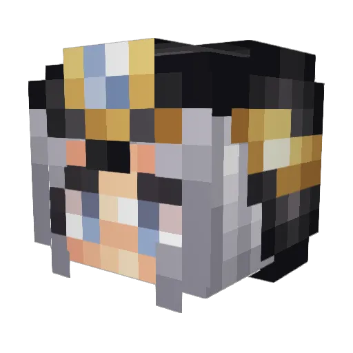 bumi_i Minecraft avatar head, 3D render