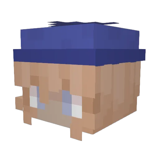 bumpite Minecraft avatar head, 3D render