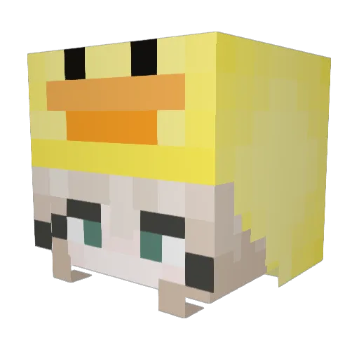 bun_bun1 Minecraft avatar head, 3D render