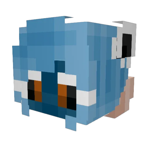 bunbun154 Minecraft avatar head, 3D render