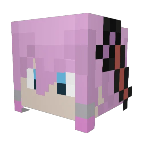bunbun890 Minecraft avatar head, 3D render