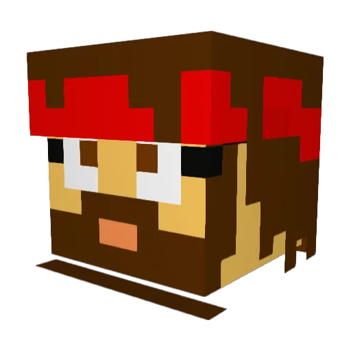 bunchabuds Minecraft avatar head, 3D render