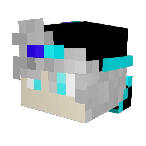 bundleist Minecraft avatar head, 3D render