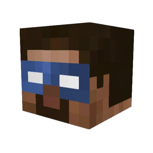 bunglebottom Minecraft avatar head, 3D render