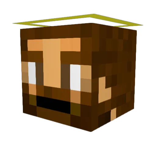 bunglesfinger Minecraft avatar head, 3D render