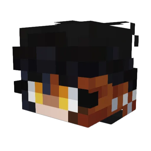 bungrort Minecraft avatar head, 3D render