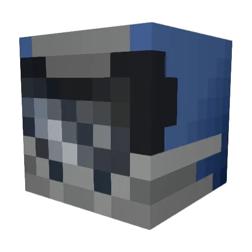 bunker04 Minecraft avatar head, 3D render