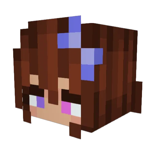 bunkiin_ Minecraft avatar head, 3D render