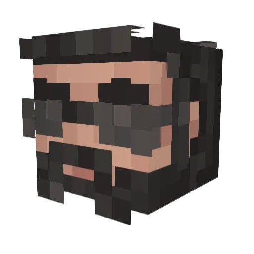 bunkybozo Minecraft avatar head, 3D render