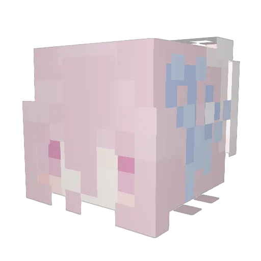 bunncie Minecraft avatar head, 3D render