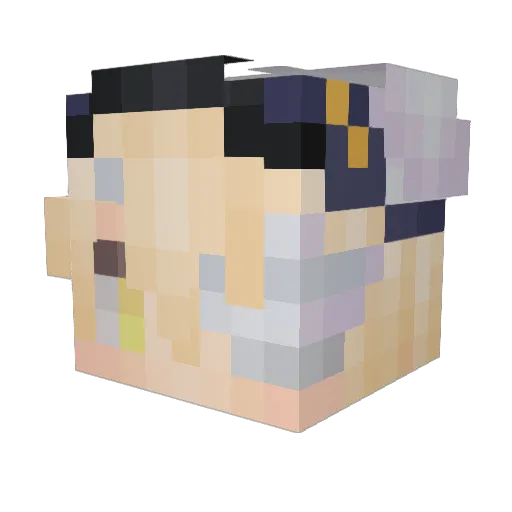 bunnelbinx Minecraft avatar head, 3D render