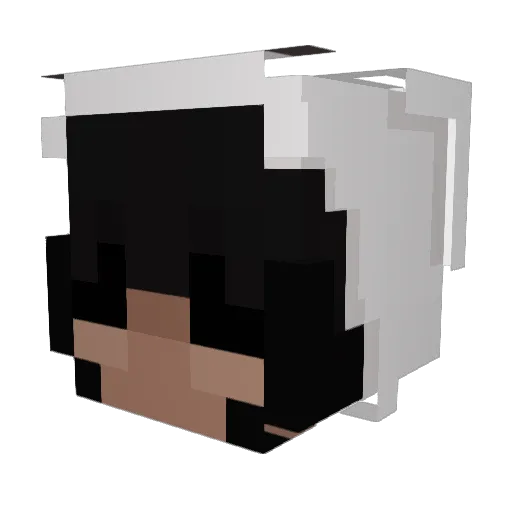 bunnelica Minecraft avatar head, 3D render
