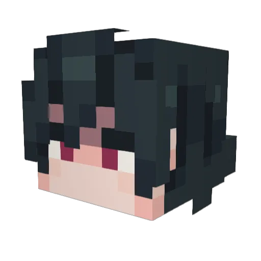 bunnicxke Minecraft avatar head, 3D render