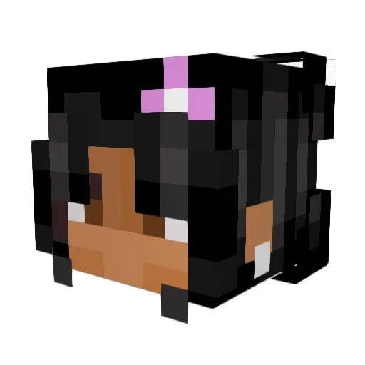 bunnide Minecraft avatar head, 3D render