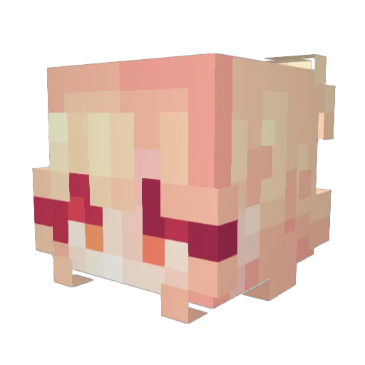 bunnieebby Minecraft avatar head, 3D render