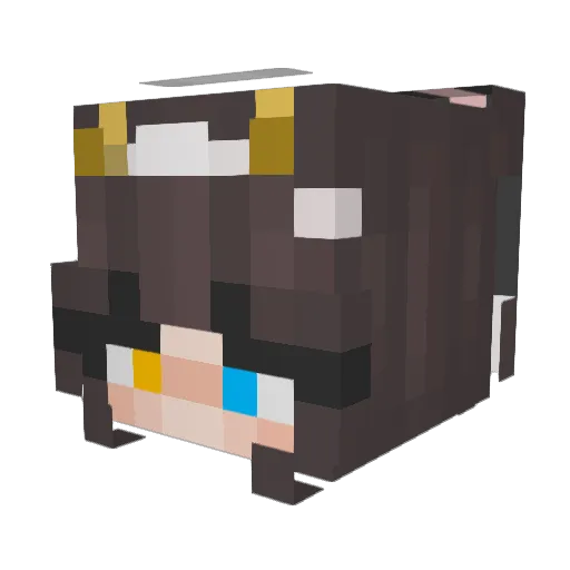 bunniluna Minecraft avatar head, 3D render