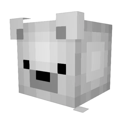 bunny2000 Minecraft avatar head, 3D render