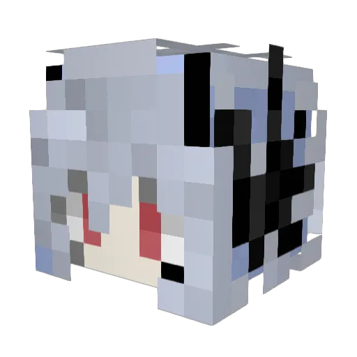 bunny2H Minecraft avatar head, 3D render