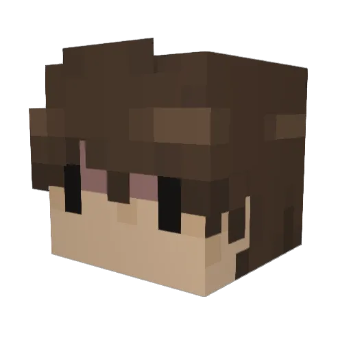 bunnyben Minecraft avatar head, 3D render