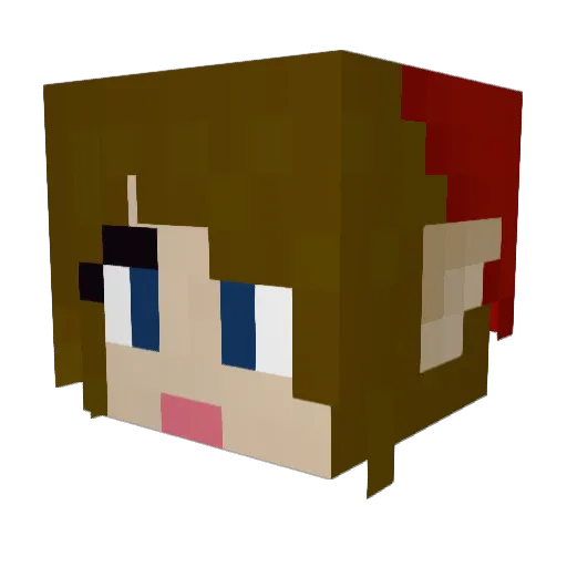 bunnybite Minecraft avatar head, 3D render