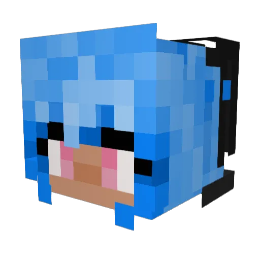 bunnyblue666 Minecraft avatar head, 3D render