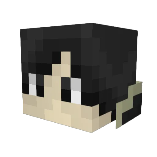 bunnybutler Minecraft avatar head, 3D render