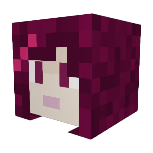 bunnycorcoran Minecraft avatar head, 3D render