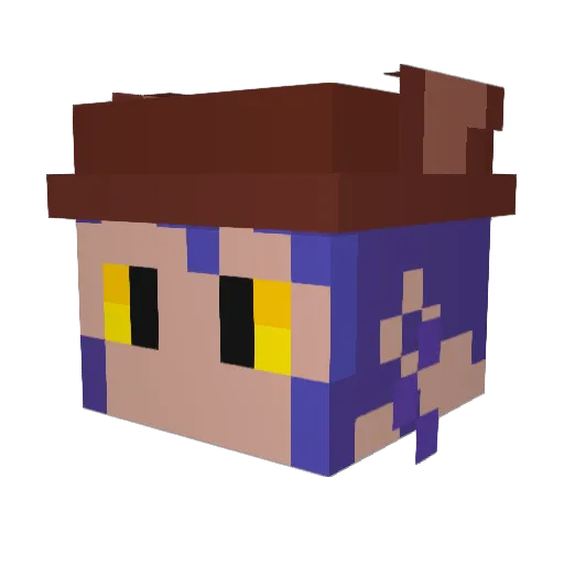 bunnydab Minecraft avatar head, 3D render