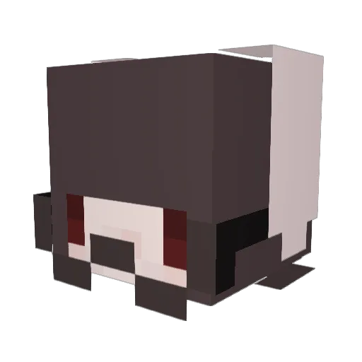 bunnyfacts Minecraft avatar head, 3D render