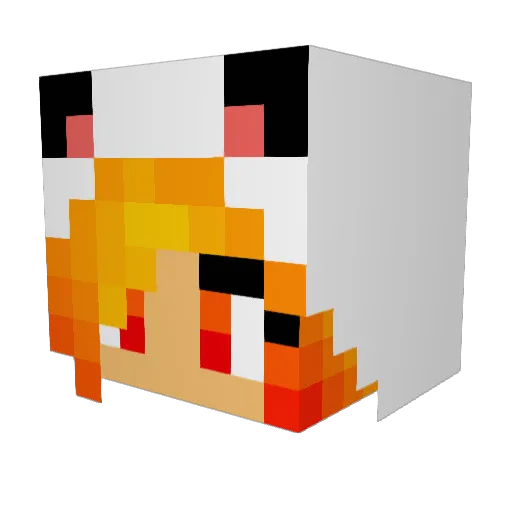 bunnymac Minecraft avatar head, 3D render